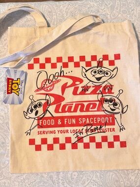 Disney Pixar Pizza Planet Canvas Tote featuring Aliens
